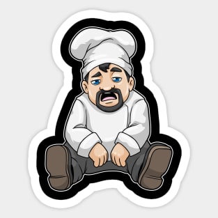 Chef with Chef's hat & Beard Sticker